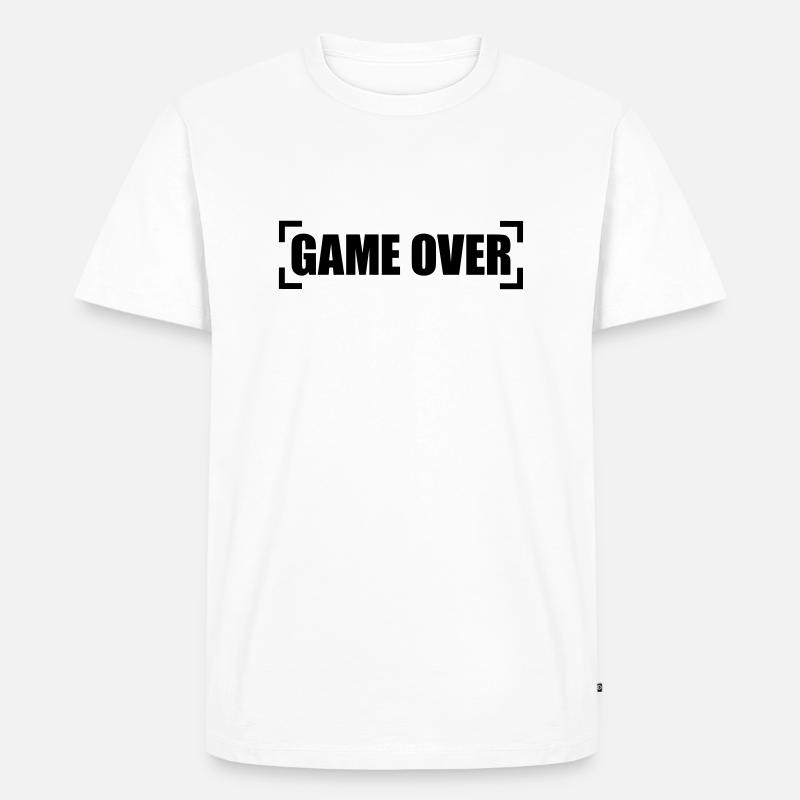 Game Over - Männer Premium Bio T-Shirt - Weiß