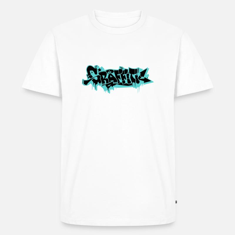 GRAFFITI - Männer Premium Bio T-Shirt - Weiß