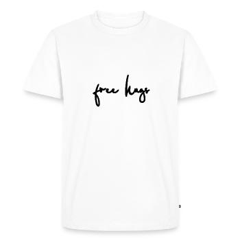 câlins gratuits - T-shirt Premium bio Homme - blanc - Devant - Nico (187cm)