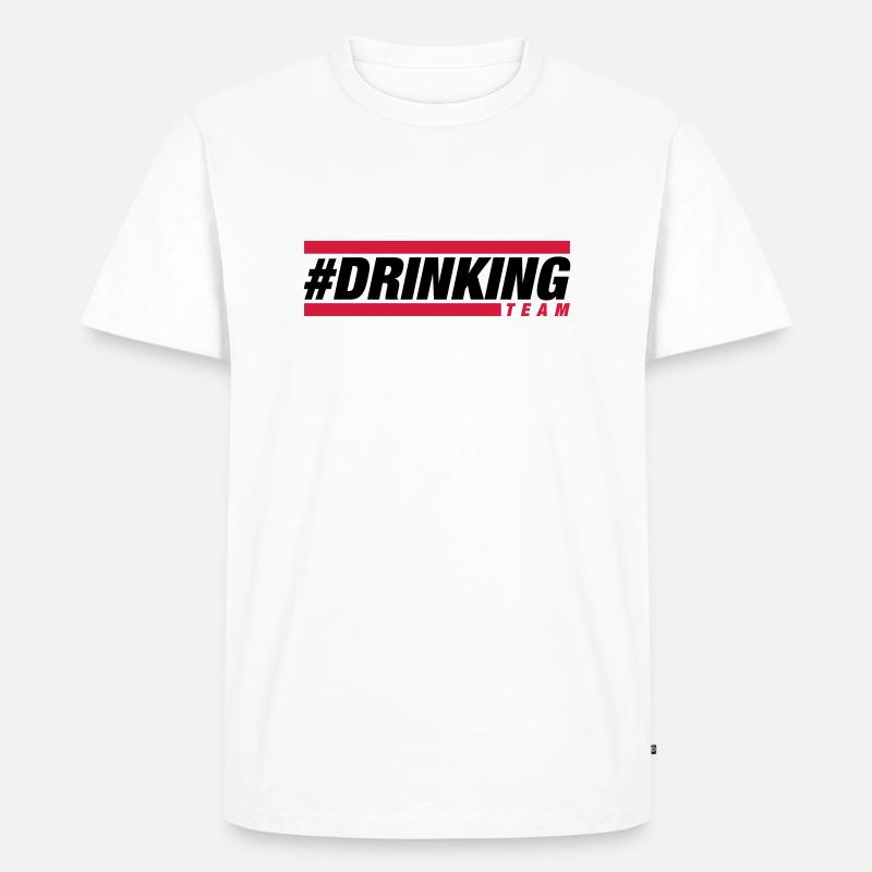 drinking_team_au2 - Männer Premium Bio T-Shirt - Weiß