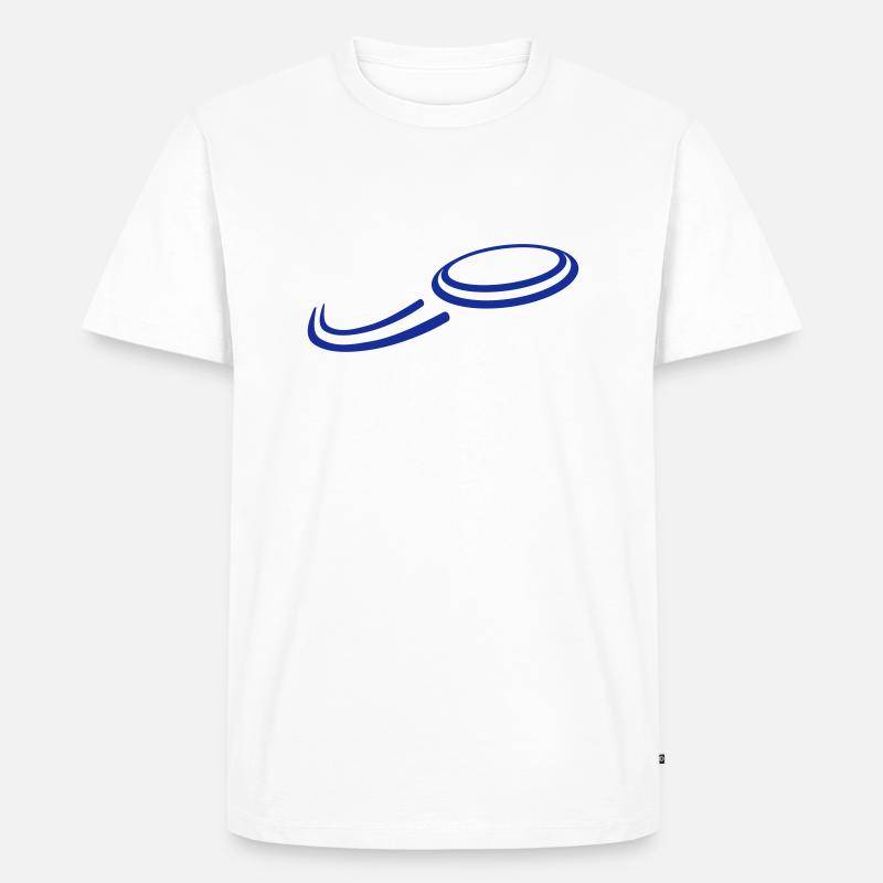 Frisbee - Männer Premium Bio T-Shirt - Weiß