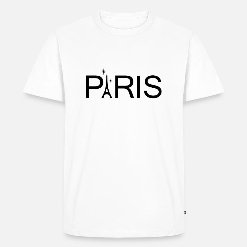 Paris - Männer Premium Bio T-Shirt - Weiß
