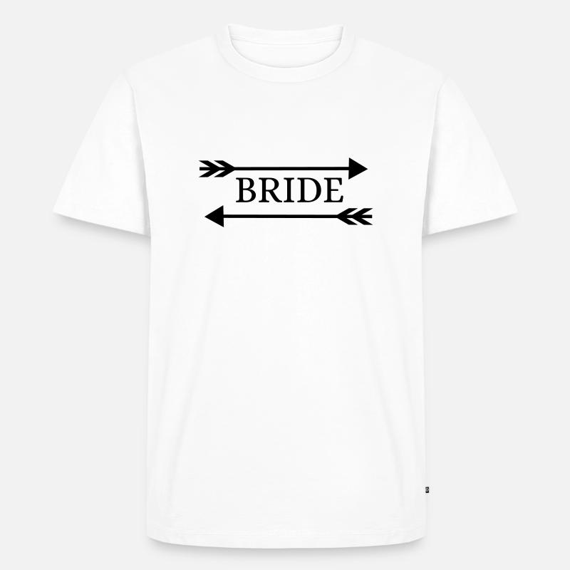 bride_crew_arrow2 - Männer Premium Bio T-Shirt - Weiß