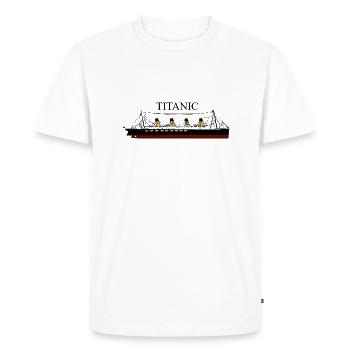 Titanic in color - Men's Premium Organic T-Shirt - white - Front - Nico (187cm)