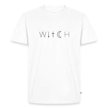 Sorcière - T-shirt Premium bio Homme - blanc - Devant - Nico (187cm)
