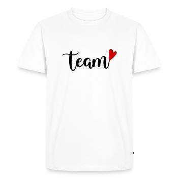 Team - Men's Premium Organic T-Shirt - white - Front - Nico (187cm)