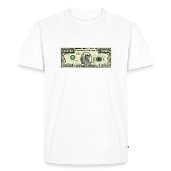 $1 million - Men's Premium Organic T-Shirt - white - Front - Nico (187cm)