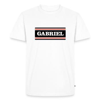 GABRIEL - T-shirt Premium bio Homme - blanc - Devant - Nico (187cm)