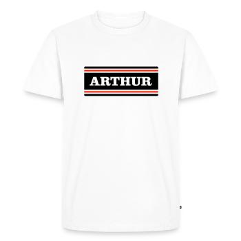 ARTHUR - T-shirt Premium bio Homme - blanc - Devant - Nico (187cm)