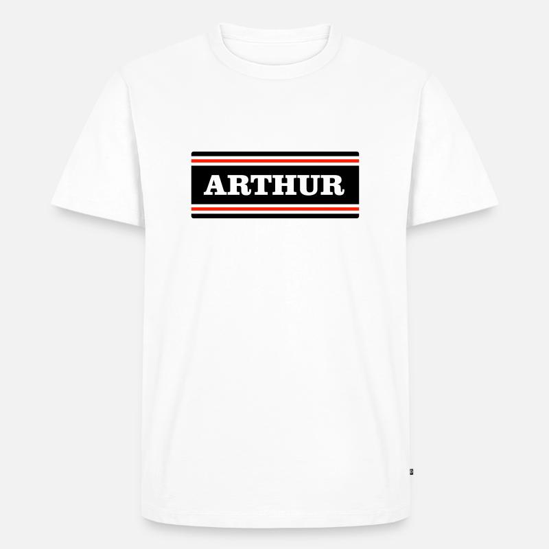 ARTHUR - Männer Premium Bio T-Shirt - Weiß