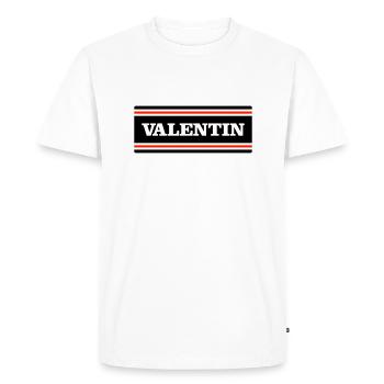 VALENTIN - T-shirt Premium bio Homme - blanc - Devant - Nico (187cm)