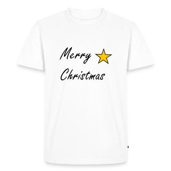 Joyeux Noël - T-shirt Premium bio Homme - blanc - Devant - Nico (187cm)