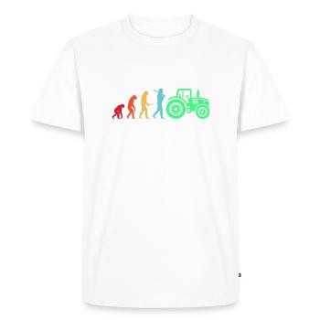 Evolution Tractor Farmers Farmers Supply - Men's Premium Organic T-Shirt - white - Front - Nico (187cm)