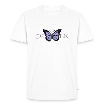 Rêveur de papillon - T-shirt Premium bio Homme - blanc - Devant - Nico (187cm)