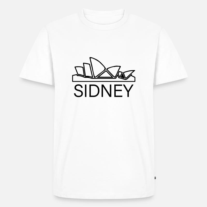 Sidney - Männer Premium Bio T-Shirt - Weiß