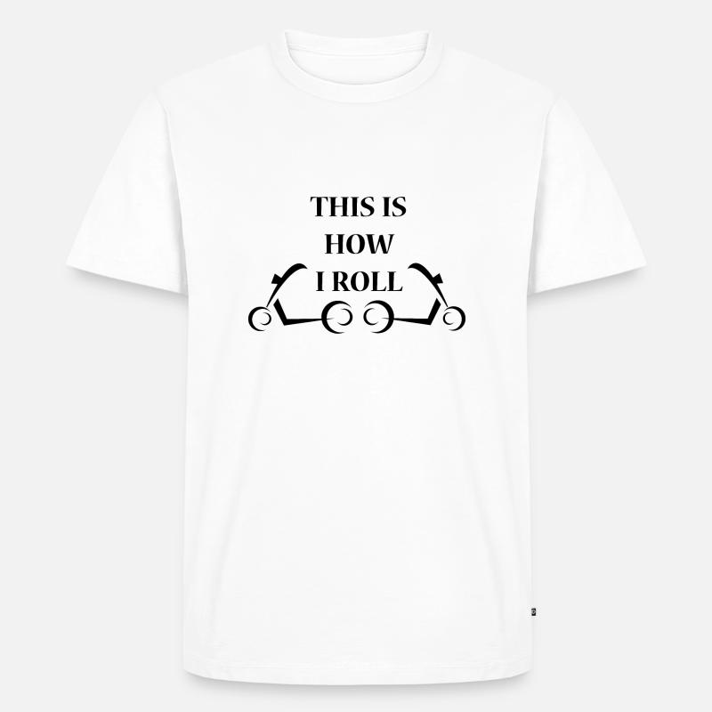 E-Scooter E-Roller Scooter - T-shirt Premium bio Homme - blanc