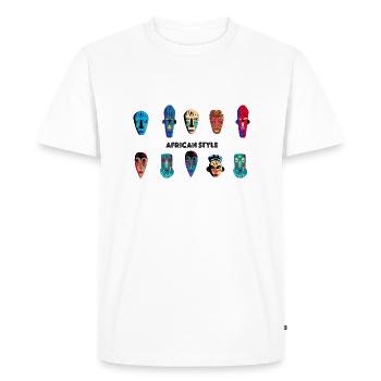 Africa - Men's Premium Organic T-Shirt - white - Front - Nico (187cm)