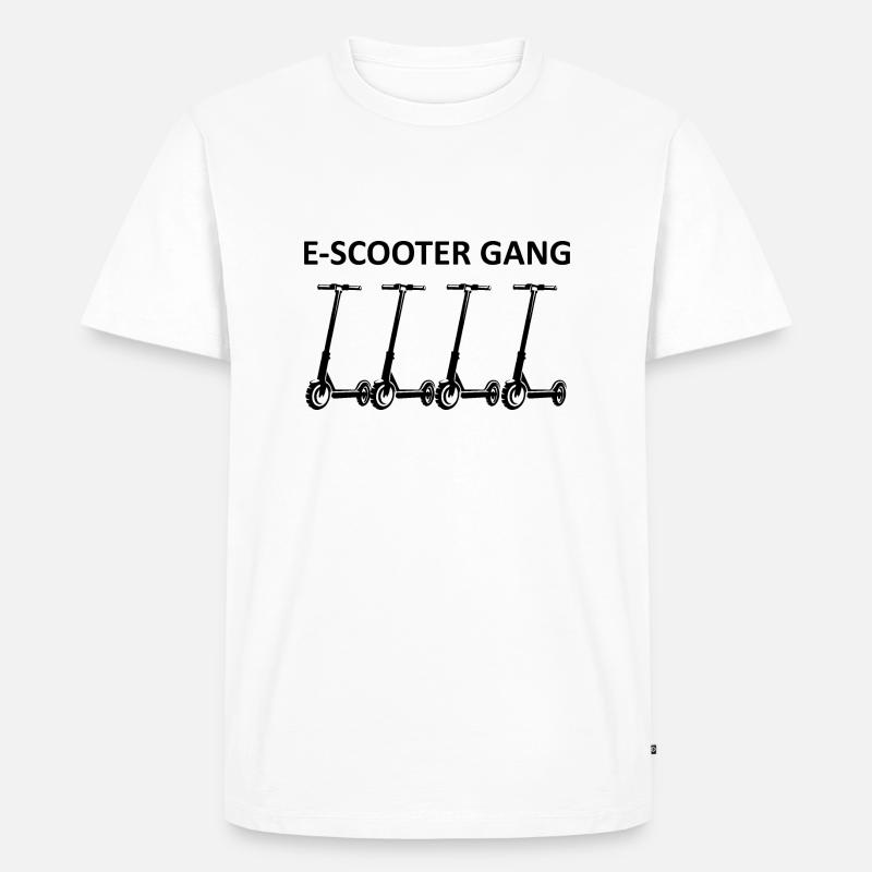 E-Scooter E-Roller Scooter - Männer Premium Bio T-Shirt - Weiß