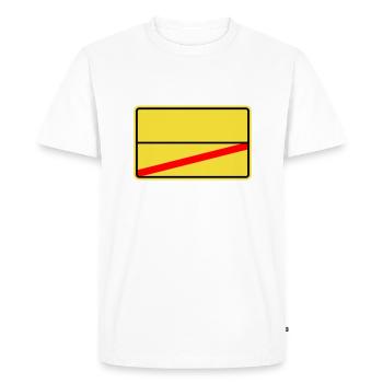 Panneau de la ville de Planko - T-shirt Premium bio Homme - blanc - Devant - Nico (187cm)
