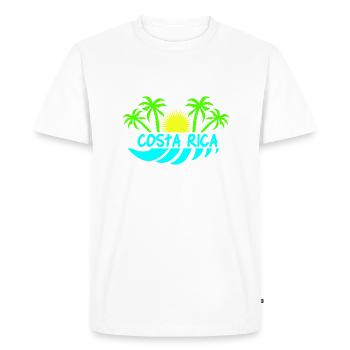 Costa Rica - T-shirt Premium bio Homme - blanc - Devant - Nico (187cm)