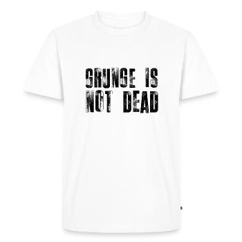 Grunge Band Logo - Men's Premium Organic T-Shirt - white - Front - Nico (187cm)