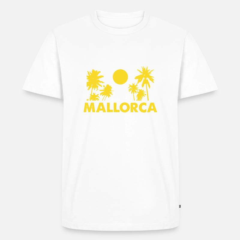 mallorca 1 - Männer Premium Bio T-Shirt - Weiß