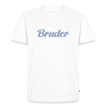 Bruder hellblau 2024 - Männer Premium Bio T-Shirt - Weiß - Vorne - Nico (187cm)