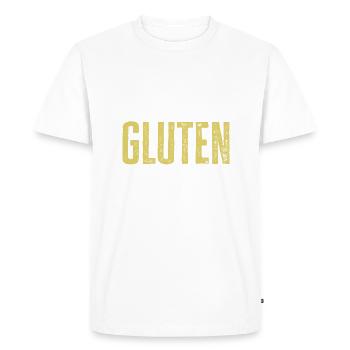Trop cool pour le gluten - Funny Celiac Design - T-shirt Premium bio Homme - blanc - Devant - Nico (187cm)