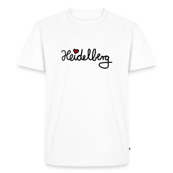 Heidelberg avec du cœur - T-shirt Premium bio Homme - blanc - Devant - Nico (187cm)