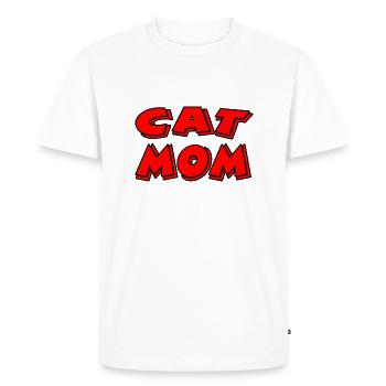 Félin - T-shirt Premium bio Homme - blanc - Devant - Nico (187cm)