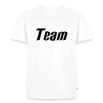 équipe - T-shirt Premium bio Homme - blanc - Devant - Nico (187cm)