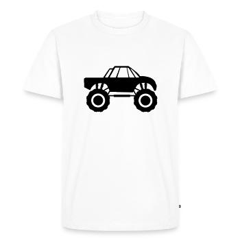 camion monstre - T-shirt Premium bio Homme - blanc - Devant - Nico (187cm)