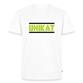 Unique - Men's Premium Organic T-Shirt - white - Front - Nico (187cm)