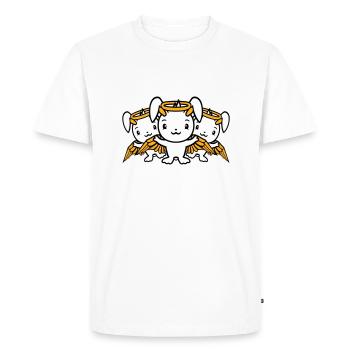 3 Bunnies Angel Wings Halo Sky Team - Men's Premium Organic T-Shirt - white - Front - Nico (187cm)