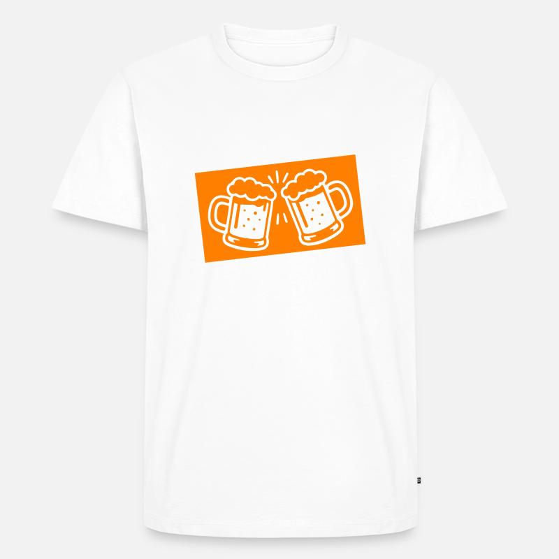 Bierglas Bier Symbol - Männer Premium Bio T-Shirt - Weiß