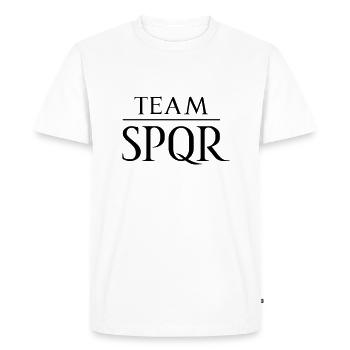 Team SPQR Logo Vector Dark - Men's Premium Organic T-Shirt - white - Front - Nico (187cm)