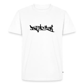 Destroy - Men's Premium Organic T-Shirt - white - Front - Nico (187cm)