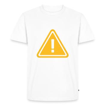 signs attention - Männer Premium Bio T-Shirt - Weiß - Vorne - Nico (187cm)
