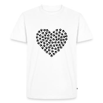 Un cœur pour les animaux - T-shirt Premium bio Homme - blanc - Devant - Nico (187cm)