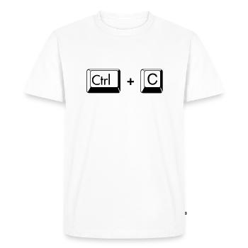 Copy Paste Funny Gift for Gemini - Men's Premium Organic T-Shirt - white - Front - Nico (187cm)