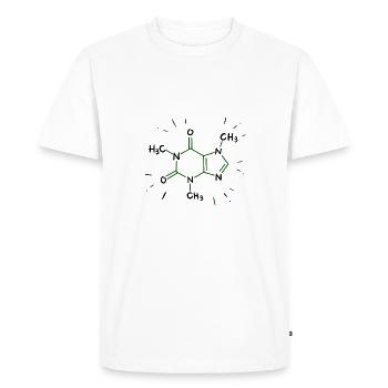 Caffeine molecule - Men's Premium Organic T-Shirt - white - Front - Nico (187cm)