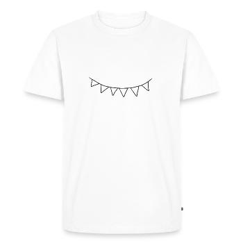 pennant - Men's Premium Organic T-Shirt - white - Front - Nico (187cm)