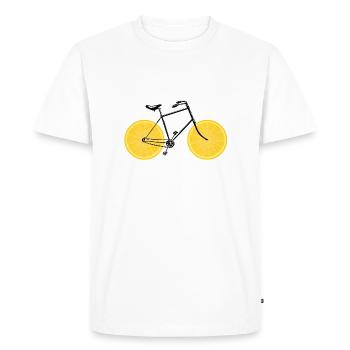 Vélo citron - T-shirt Premium bio Homme - blanc - Devant - Nico (187cm)