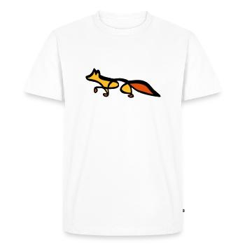 Fox - Line Art - Choose your color - Men's Premium Organic T-Shirt - white - Front - Nico (187cm)