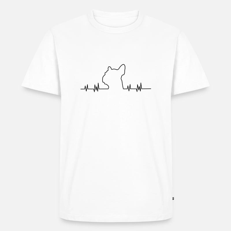 Bulldogge - Männer Premium Bio T-Shirt - Weiß