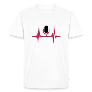 Heartbeat Pulse Microphone - Men's Premium Organic T-Shirt - white - Front - Nico (187cm)