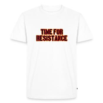 time for resistance - Men's Premium Organic T-Shirt - white - Front - Nico (187cm)