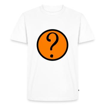 point d’interrogation symbole - T-shirt Premium bio Homme - blanc - Devant - Nico (187cm)