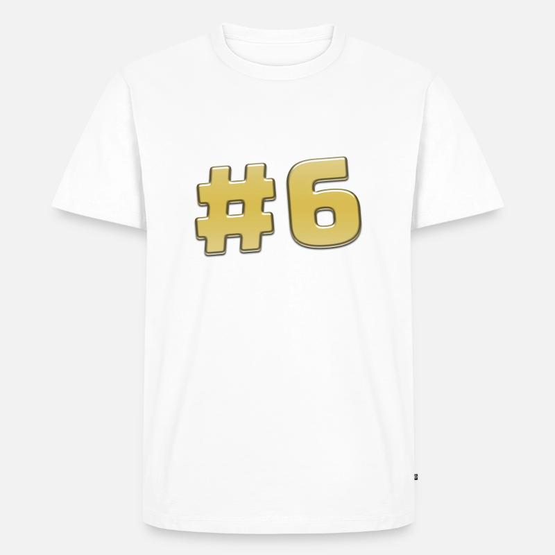 sechster - Männer Premium Bio T-Shirt - Weiß
