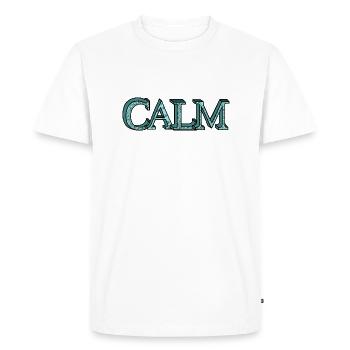 Feeling Calm - Men's Premium Organic T-Shirt - white - Front - Nico (187cm)